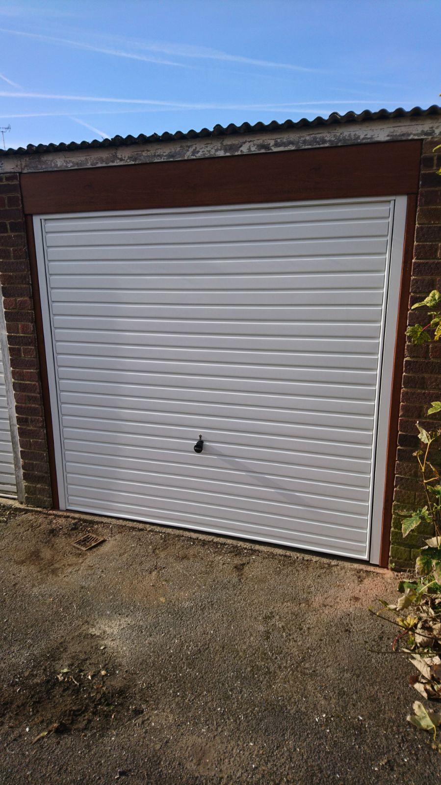 Garage with door closed