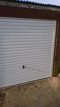 Garage with door closed