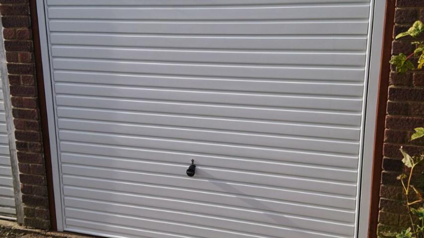 Garage with door closed