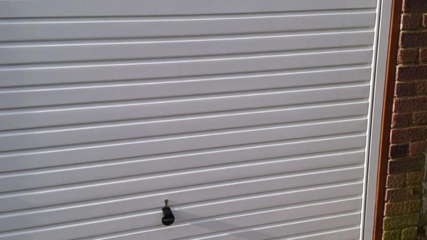 Garage with door closed