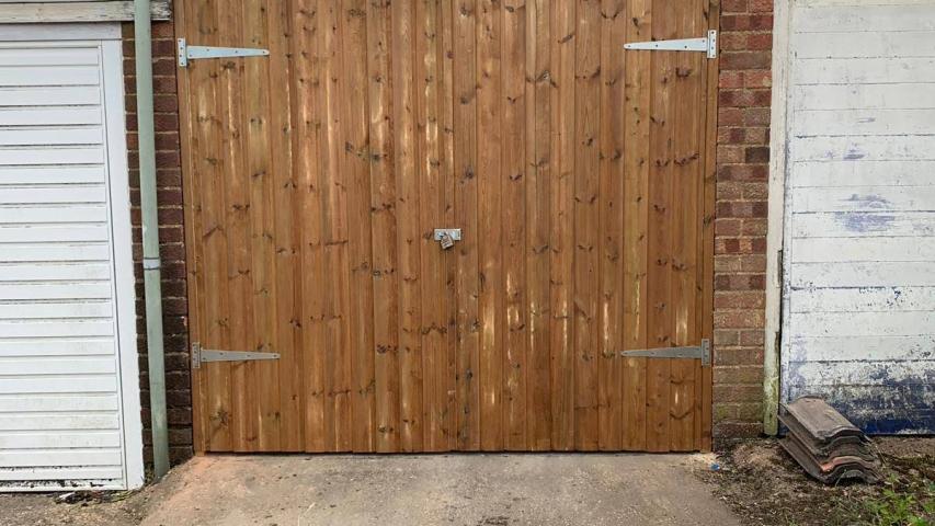 Garage with door closed