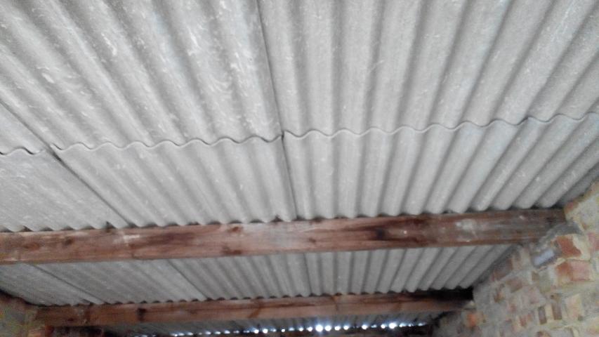 Asbestos roof